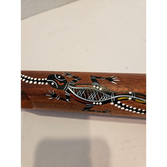 Wine Bottle Holder Self Balancing Australian Wooden Hand painted Aboriginal art - Picture 2 of 9